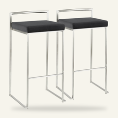 Product | The Kolvern Calogero Low Back Bar Stool Pair