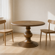 Kolvern Caolino Round Pedestal Dining Table