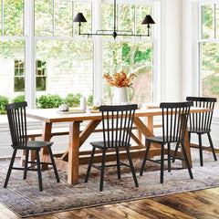 Room | The Kolvern Capofaro Wood Side Chair Set of 4 in a styled room