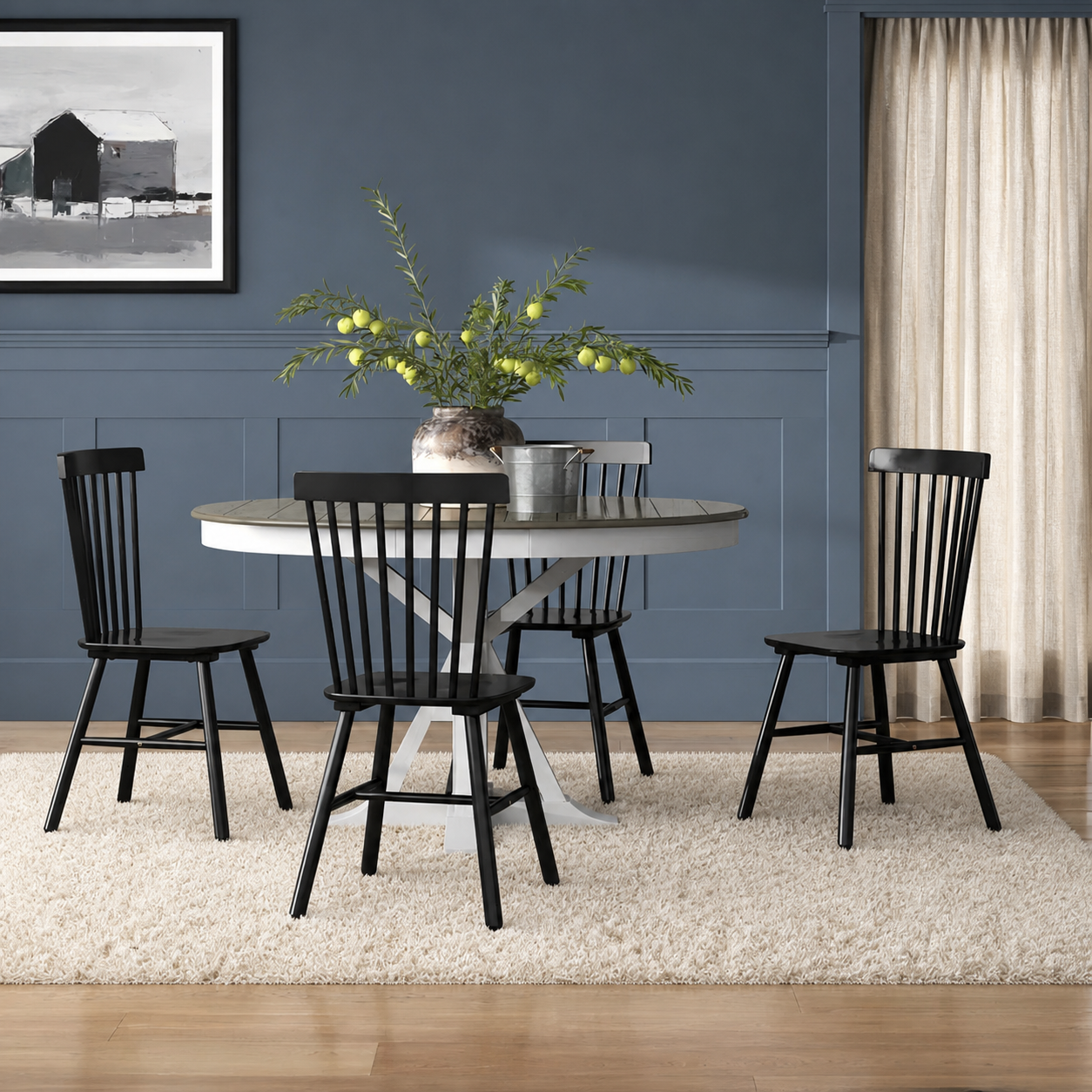 Kolvern Capofaro Wood Side Chair in a restyled supplier room | Pipeline B room-shell edit 2