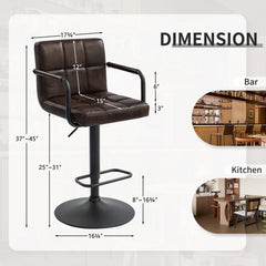 Detail | The Kolvern Castellaro 4-Piece Swivel Adjustable Bar Stool