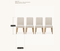 Dimensions | overall width, depth and height, all four chairs shown, sold as a set of four, dimensions are per chair