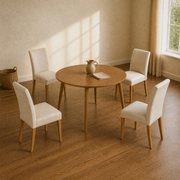 In a room | all four matching chairs shown together, the complete set of four sold with this listing