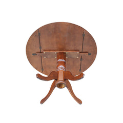 Detail | Close view of the Kolvern Dattilo Round Pedestal Drop-Leaf Dining Table