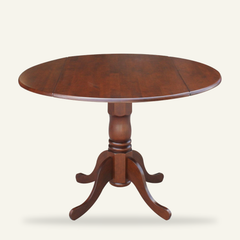 Product | The Kolvern Dattilo Round Pedestal Drop-Leaf Dining Table