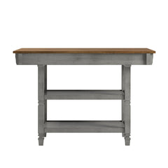 Front | Straight-on view of the Kolvern Faraglione Wood Kitchen Island