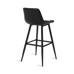 Angle | Three-quarter view of the Kolvern Forgiavecchia Faux Leather Bar Stool