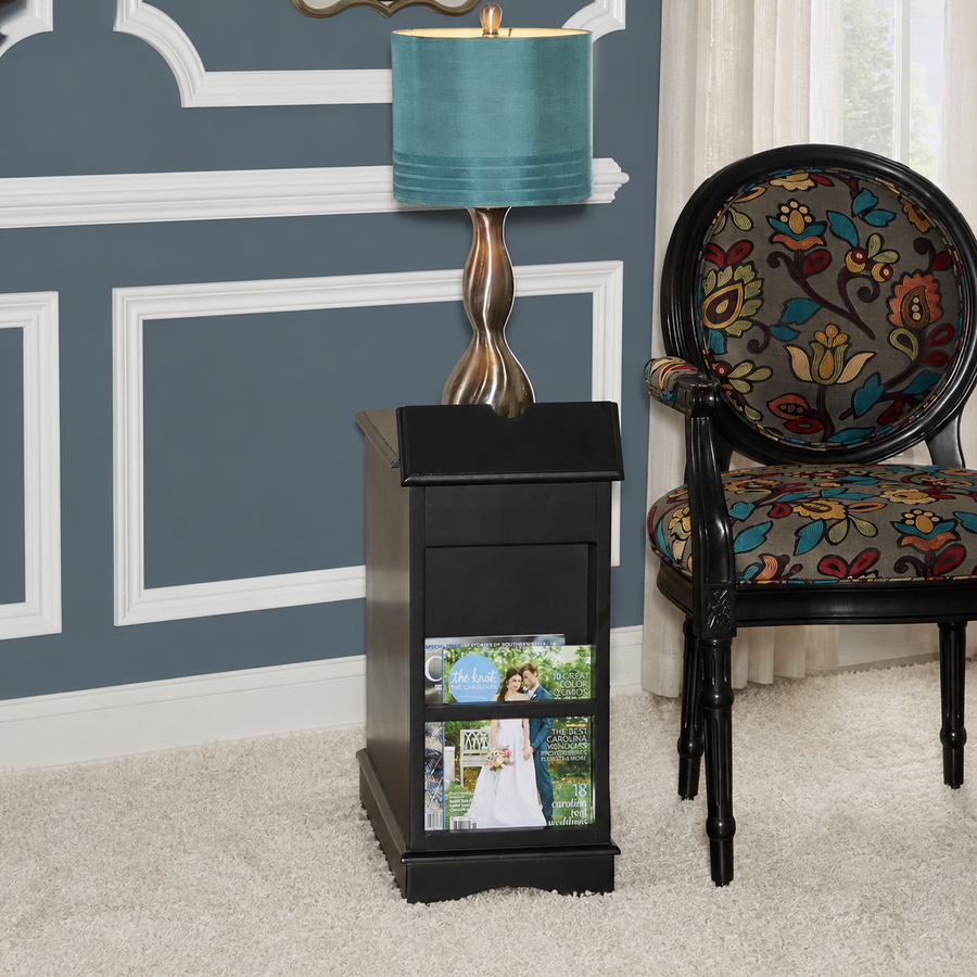 Kolvern Froba Charging Storage End Table in a restyled supplier room | Pipeline B room-shell edit 3