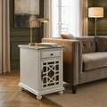 Kolvern Gotugjogv Charging Storage End Table in a restyled supplier room | Pipeline B room-shell edit 1