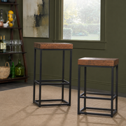 Kolvern Immeruta Wood Bar Stool in a restyled supplier room | Pipeline B room-shell edit 1