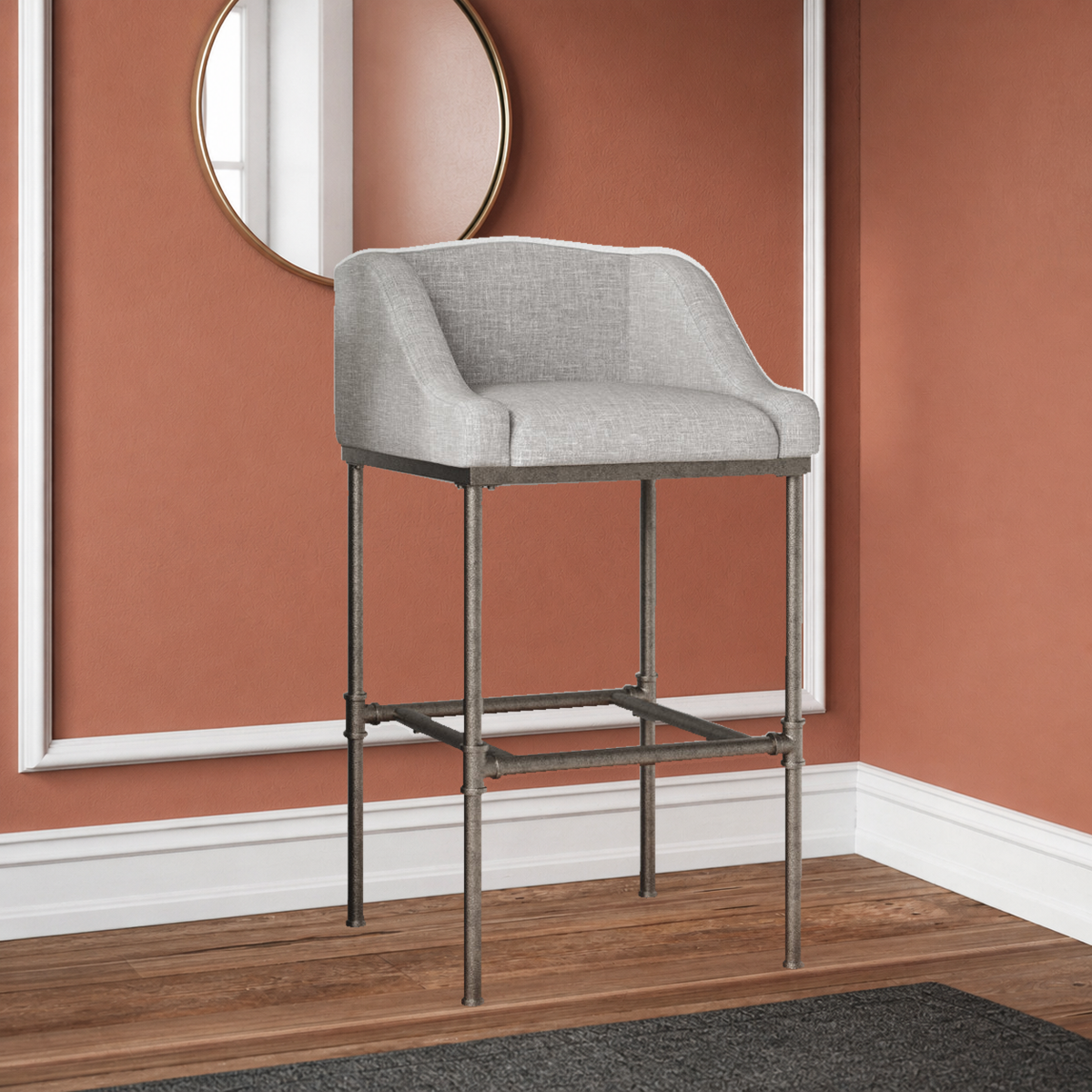 Kolvern Labronzo Metal Bar Stool