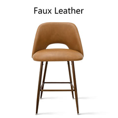 Front | Straight-on view of the Kolvern Lentia Upholstered Counter Stools, Set of 3