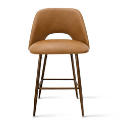 Front | Straight-on view of the Kolvern Lentia Upholstered Counter Stools, Set of 3