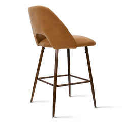 Angle | Three-quarter view of the Kolvern Lentia Upholstered Counter Stools, Set of 3
