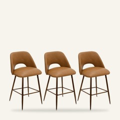 Product | The Kolvern Lentia Upholstered Counter Stools, Set of 3