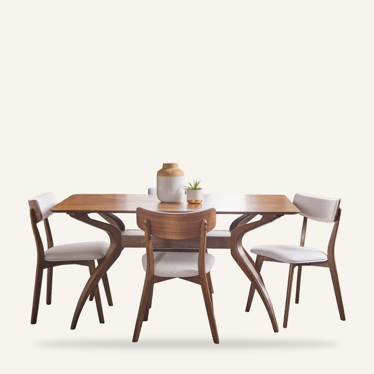Kolvern Liscabianca 4-Person Trestle Dining Set