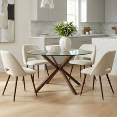 Room | The Kolvern Liscanera 5-Piece Round Dining Set in a styled room