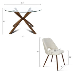 Detail | The Kolvern Liscanera 5-Piece Round Dining Set
