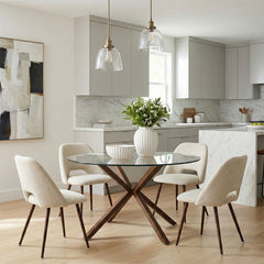 Room | The Kolvern Liscanera 5-Piece Round Dining Set in a styled room