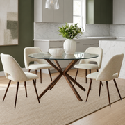 Kolvern Liscanera 5 Piece Round Dining Set in a restyled supplier room | Pipeline B room-shell edit 1