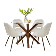 Kolvern Liscanera 5 Piece Round Dining Set | untouched supplier studio 1