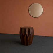 Kolvern Oyrareingir Wood Drum Table in a restyled supplier room | Pipeline B room-shell edit 2