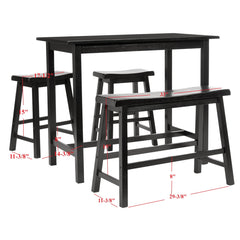 Angle | Three-quarter view of the Kolvern Palmeto 4-Person Dining Set