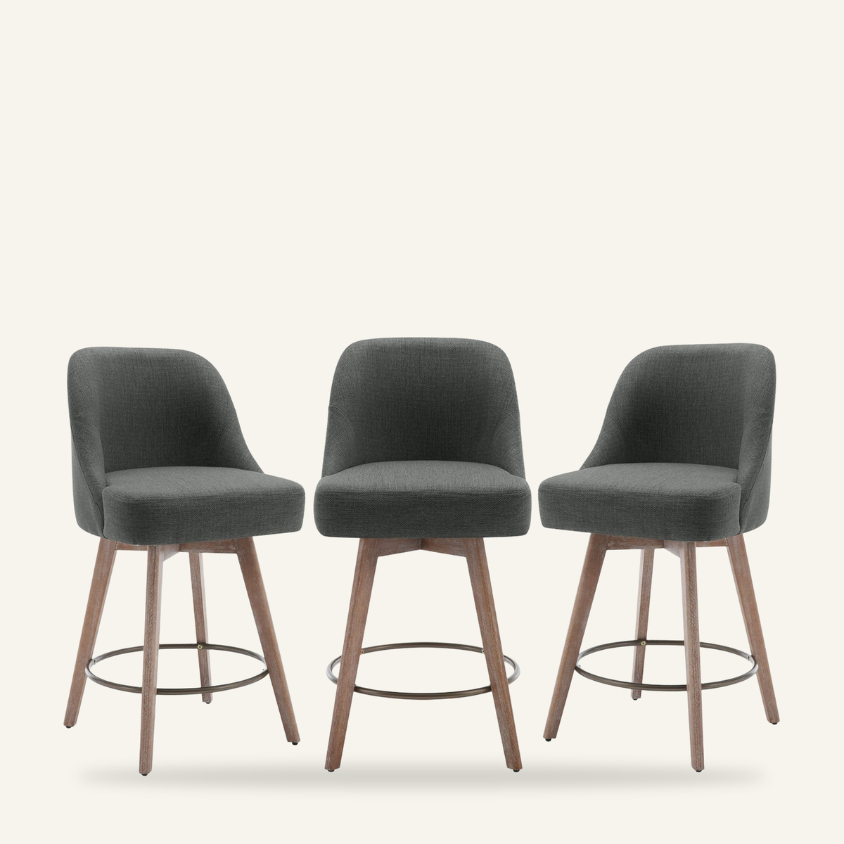 Kolvern Pecorini Swivel Counter Stool Set of 3