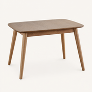 Studio | three-quarter studio view of the Natural top, apron, and tapered cone legs
