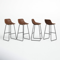 Kolvern Pietralunga Sled Base Leather Bar Stool | untouched supplier studio 1