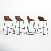 Kolvern Pietralunga Sled Base Leather Bar Stool | untouched supplier studio 1