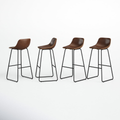 Kolvern Pietralunga Sled Base Leather Bar Stool | untouched supplier studio 2