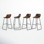 Kolvern Pietralunga Sled Base Leather Bar Stool | untouched supplier studio 2