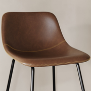 Kolvern Pietralunga Sled Base Leather Bar Stool | untouched supplier detail 3