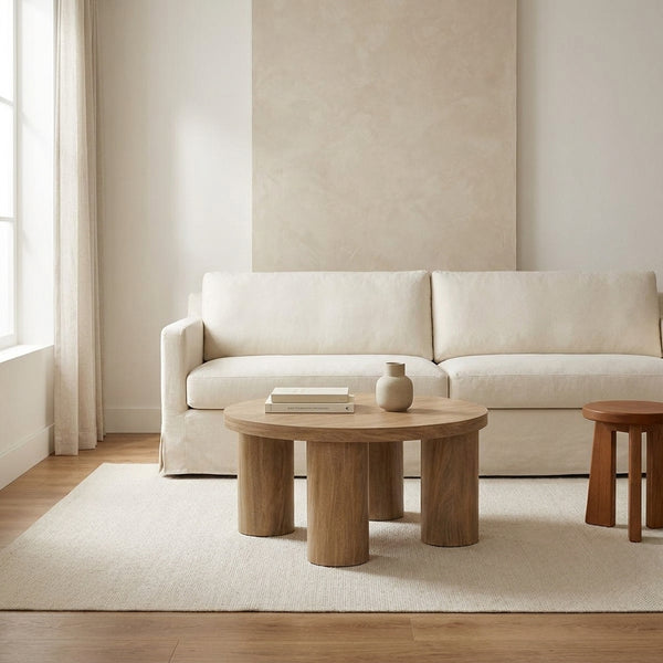 Kolvern Oak Pillar Coffee Table