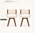 Detail | seat height and seat size -- both chairs identical, left chair measured
