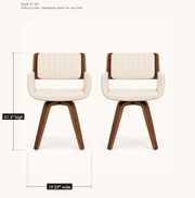 Dimensions | width and height, both chairs identical -- left chair measured
