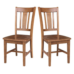 Angle | Three-quarter view of the Kolvern Puntanere Wood Side Chair Pair