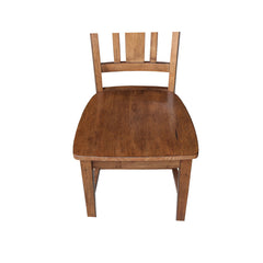 Detail | Close view of the Kolvern Puntanere Wood Side Chair Pair