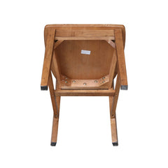 Detail | Close view of the Kolvern Puntanere Wood Side Chair Pair