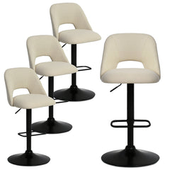 Front | Straight-on view of the Kolvern Quattrocchi Swivel Adjustable Bar Stool
