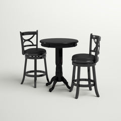 Angle | Three-quarter view of the Kolvern Quattropani 2-Person Pedestal Dining Set