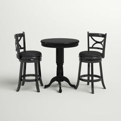 Front | Straight-on view of the Kolvern Quattropani 2-Person Pedestal Dining Set