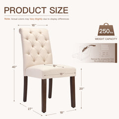 Detail | The Kolvern Rinella Tufted Side Chair Set of 4