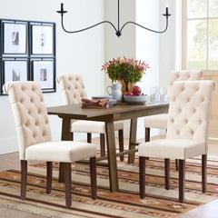 Room | The Kolvern Rinella Tufted Side Chair Set of 4 in a styled room
