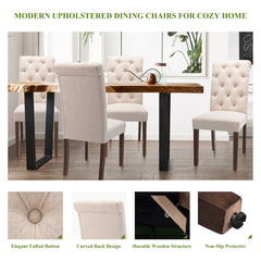 Detail | The Kolvern Rinella Tufted Side Chair Set of 4