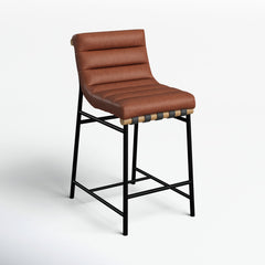 Angle | Three-quarter view of the Kolvern Roia Upholstered Counter Stool