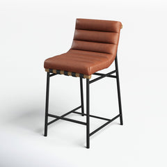 Angle | Three-quarter view of the Kolvern Roia Upholstered Counter Stool