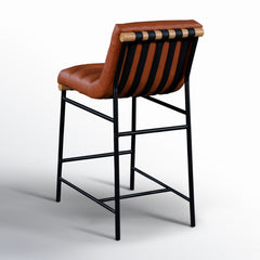 Angle | Three-quarter view of the Kolvern Roia Upholstered Counter Stool