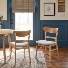 Room | The Kolvern Spinazzola Upholstered Dining Chair Set of 4 in a styled room